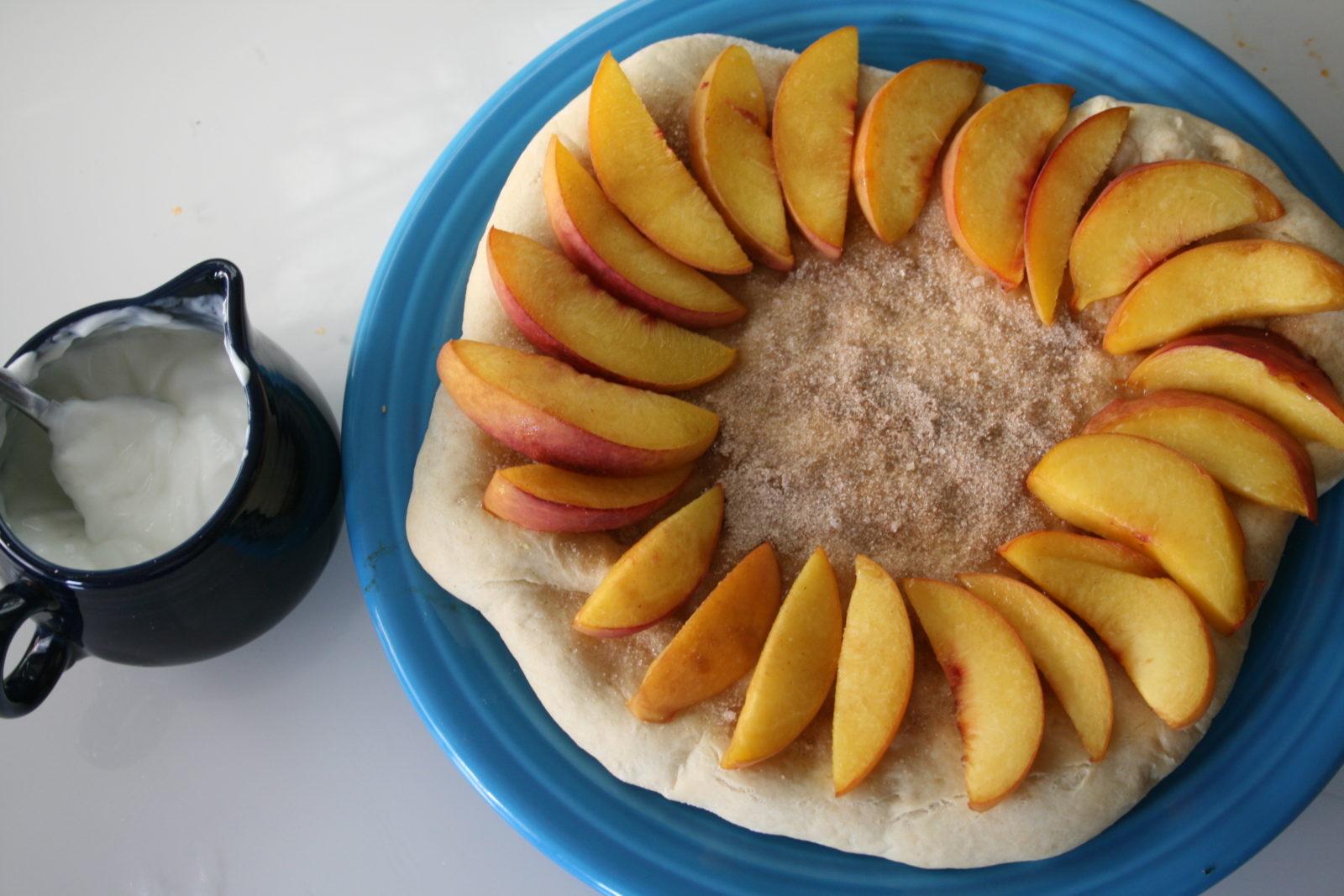 Peach Dessert Pizza Recipe with Homemade Dough