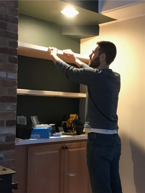 installing floating shelves