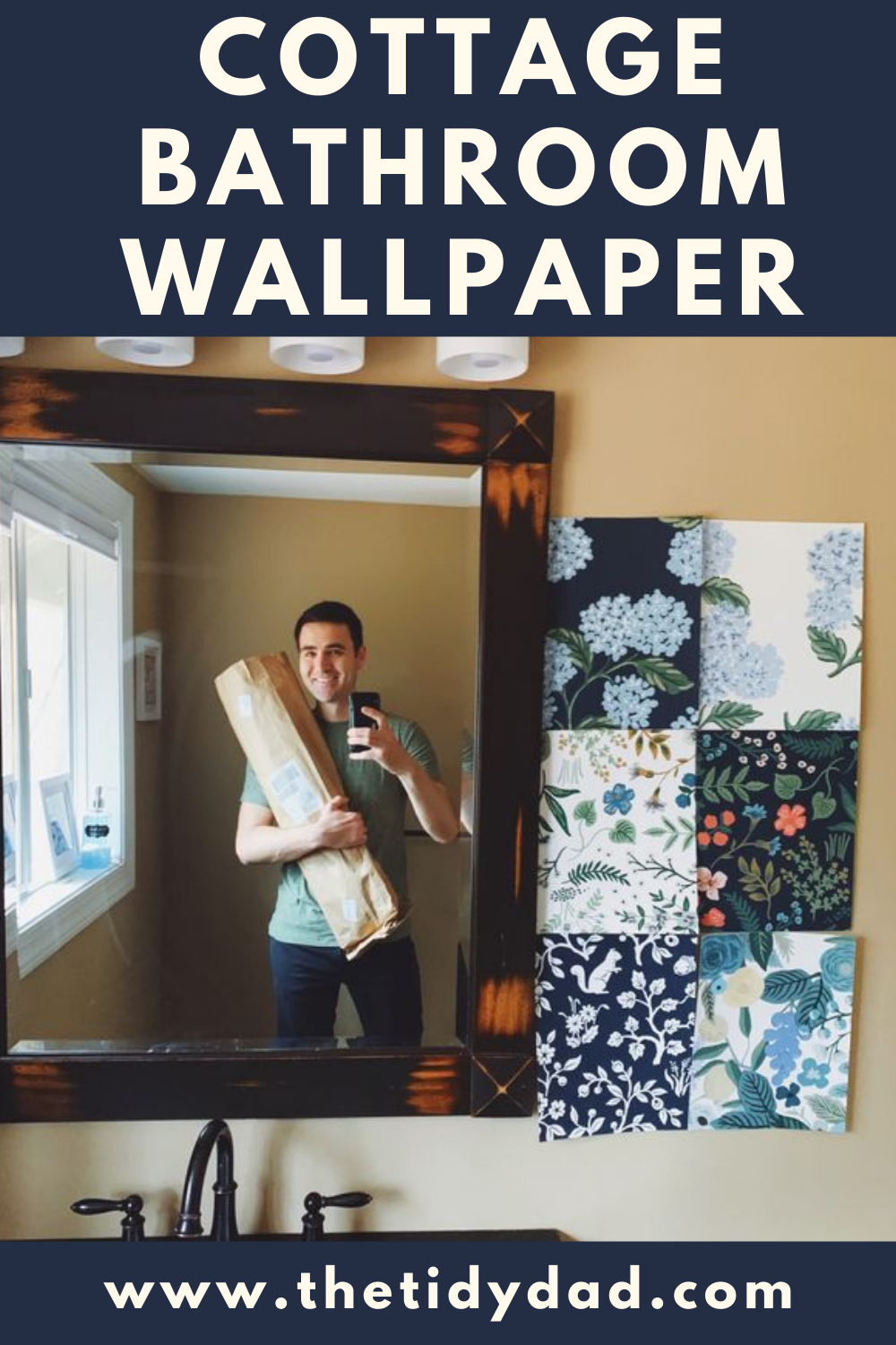 Cottage Bathroom Wallpaper Project: York Wallcoverings – thetidydad.com