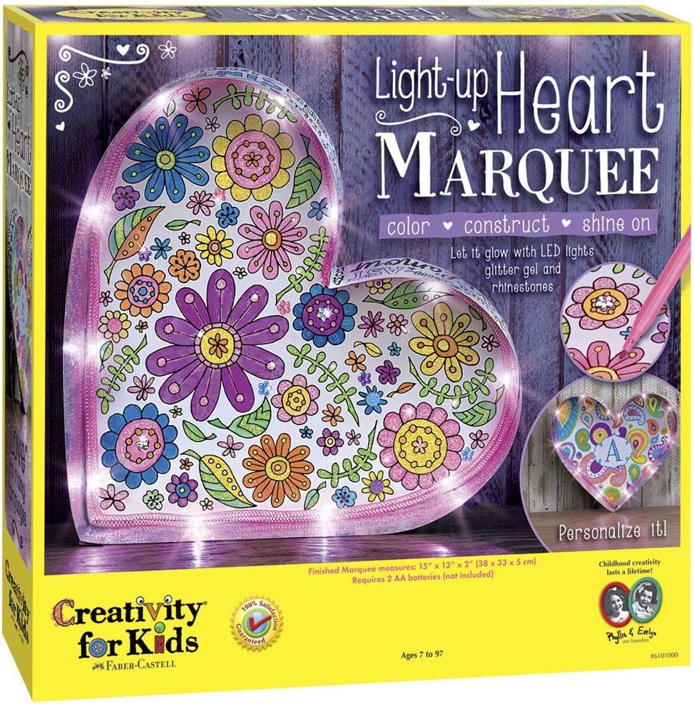 Craft Kit: Light-Up Heart Marquee (ages 7+)