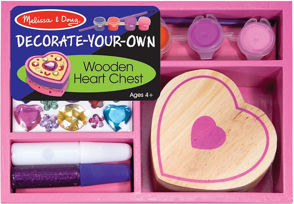 Craft Kit: Decorate-Your-Own Wooden Heart Chest (ages 4+)