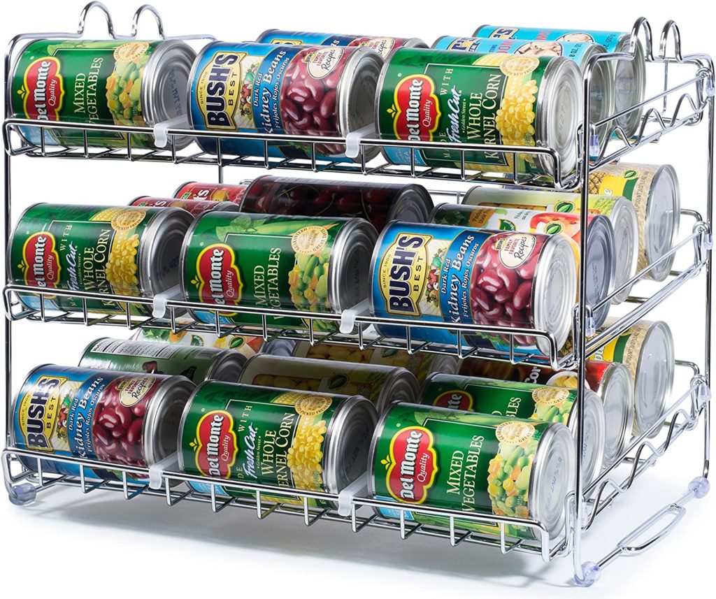 pantry organization products: stackable can organization rack 