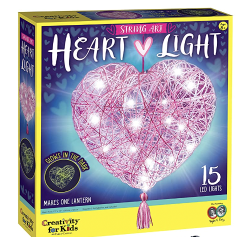 Craft Kit: String Art Heart Light (ages 8+)