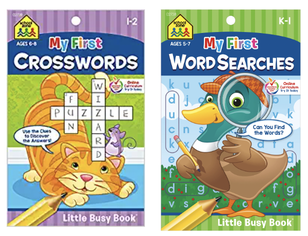 travel activities for kids: crosswords and word searches