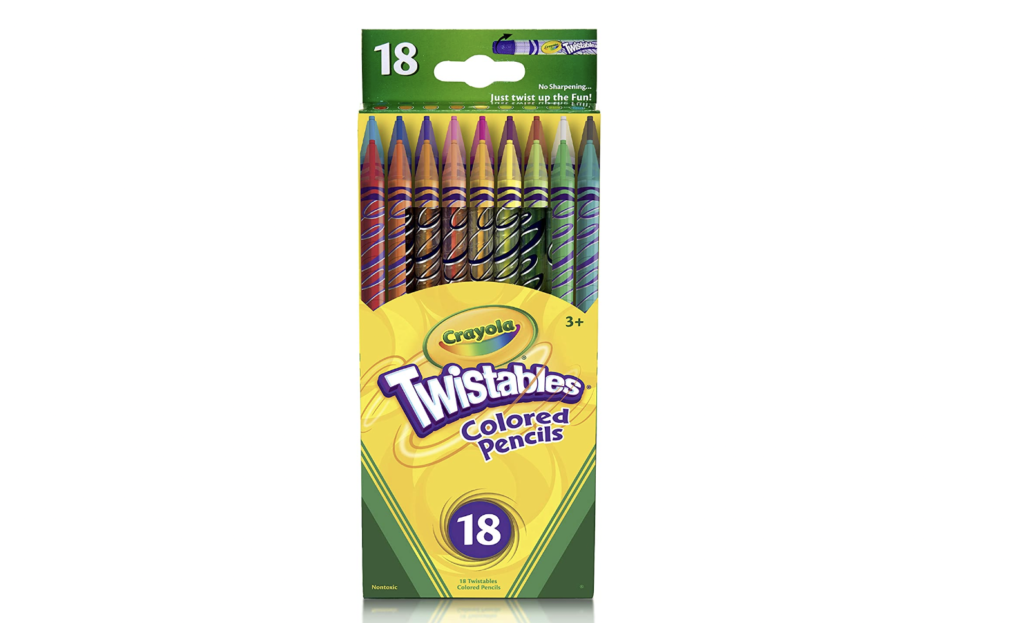 travel activities for kids: twistable colored pencils
