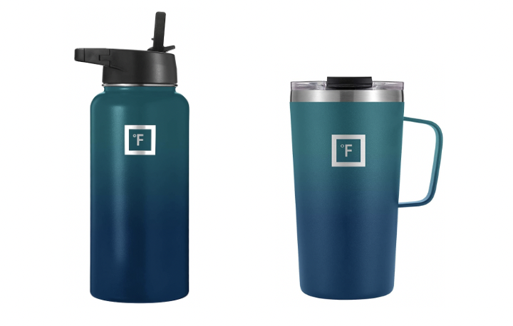 Father's Day Gifts for Travel: water bottle and coffee mug 